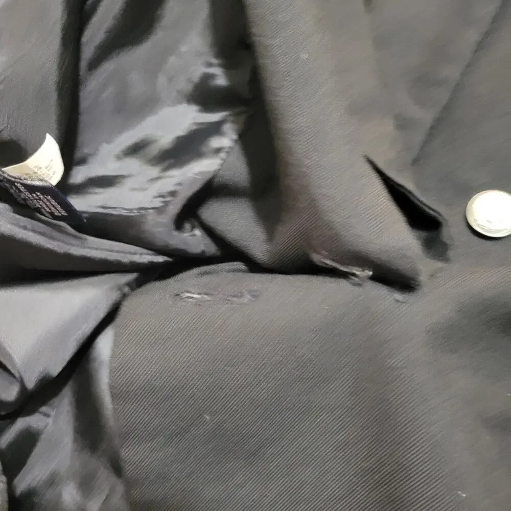 CLASS CLUB BIG BOYS SOLID DRESS JACKET BLAZER SZ 12 BLACK DOUBLE BREASTED JACKET